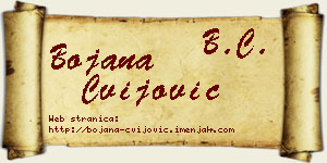 Bojana Cvijović vizit kartica